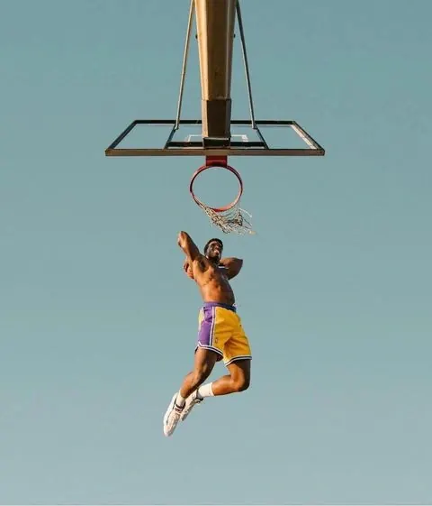 Basketball Player Dunking, cinematic, warm