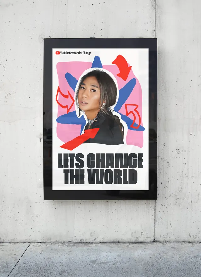 YouTube Creators for Change Campaign, editorial, bold, light