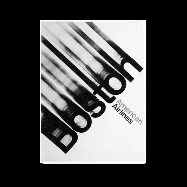 Boston Typographic Print, typography, editorial, monochrome