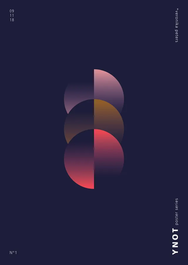 YN0T Geometric Poster Series, minimal, geometric, dark