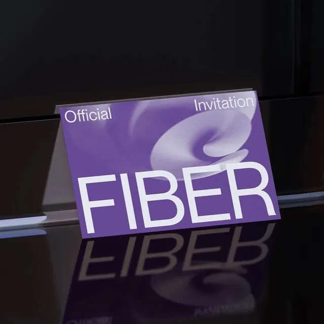 FIBER Official Invitation Card, minimal, corporate-clean, vibrant