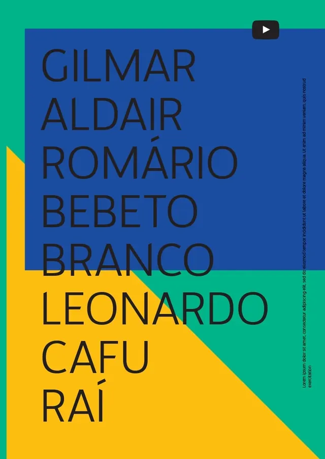 Sports Legend Typography Layout, brutalist, geometric, high-contrast