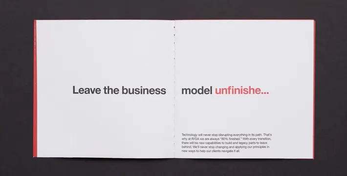 Editorial Spread - Leave the business model unfinished...