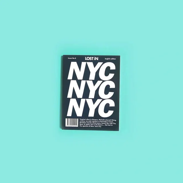 NYC NYC NYC Book Cover, minimal, monochrome, high-contrast