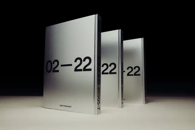 Semi Permanent 20 years book series display, minimal, editorial, light