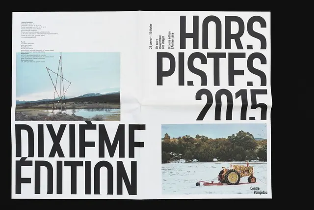 Hors Pistes 2015 editorial layout, editorial, brutalist, light