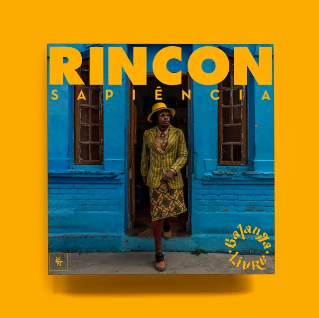 Rincón Sapienza album cover vibrant typography, photographic, bold, vibrant