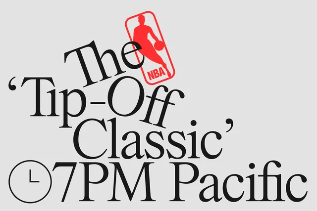 NBA Tip-Off Classic typography design, editorial, serif, light