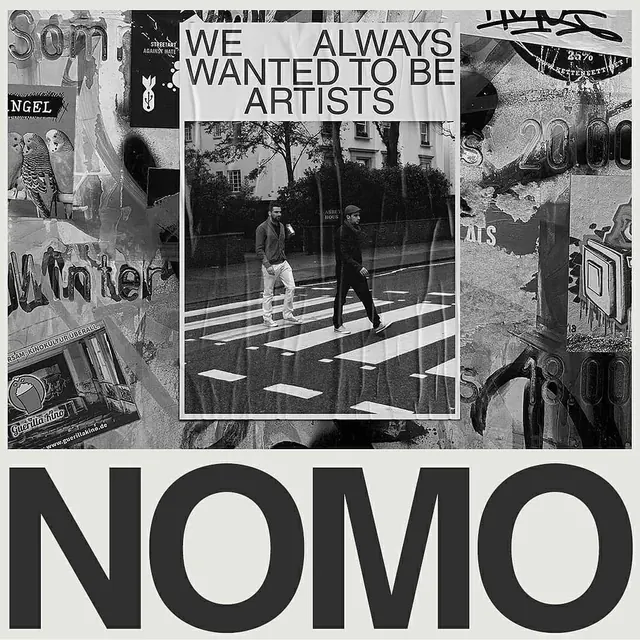 NOMO Collage Poster Bold Typography Art, editorial, monochrome, monochrome