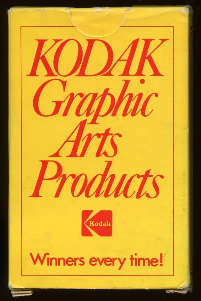 Vintage Kodak Graphic Arts Products branding, retro, editorial, vibrant