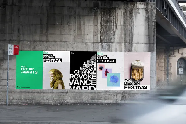 Sydney Design Festival campaign posters, editorial, swiss, vibrant