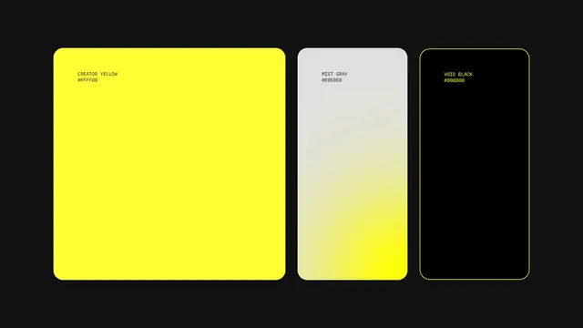 Bold Yellow and Black Typography Composition, bold, minimalist, vibrant