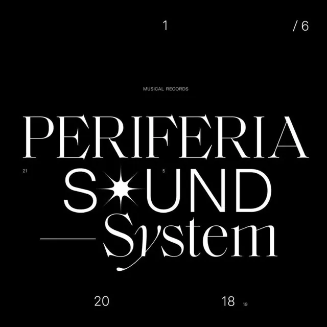 Periferia Sound System record sleeve design, minimal, swiss, dark