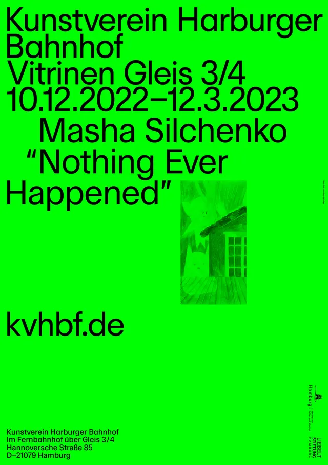 Neon green exhibition poster, editorial, technical, neon