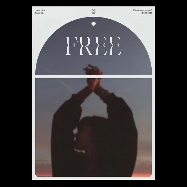 Minimalist poster with dual imagery split, poster, minimalist, monochromatic
