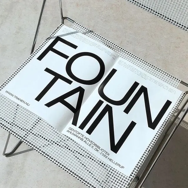 FOTAWN typography poster, minimal, geometric, light