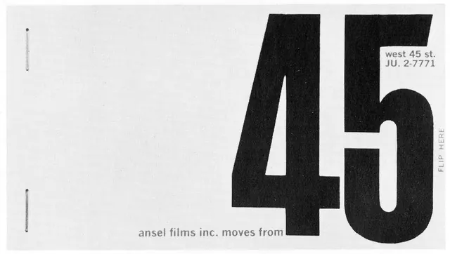 Ansel Films Inc. Moving Announcement Poster, brutalist, editorial, monochrome