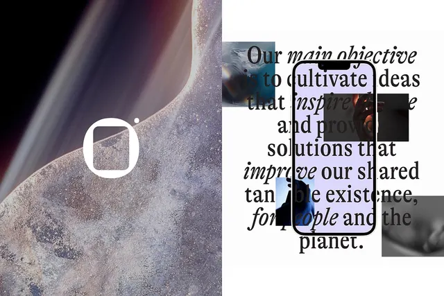 Mixed typography and textured Earth design poster, editorial, technical, muted
