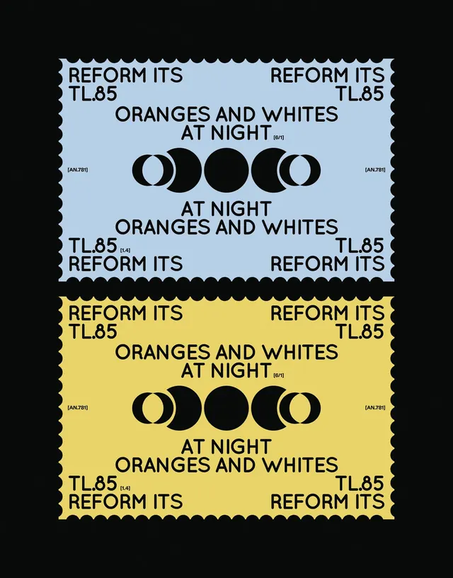 Postage Stamp Designs, geometric, editorial, dark