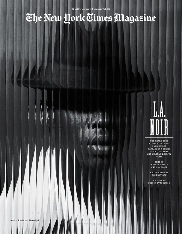 The New York Times Magazine cover - L.A. Noir, editorial, dark-mode, dark