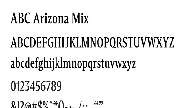 ABC Arizona Mix, bold, condensed