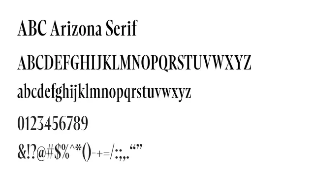 ABC Arizona Serif, elegant, high-contrast