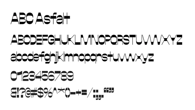ABC Asfalt, modern, geometric