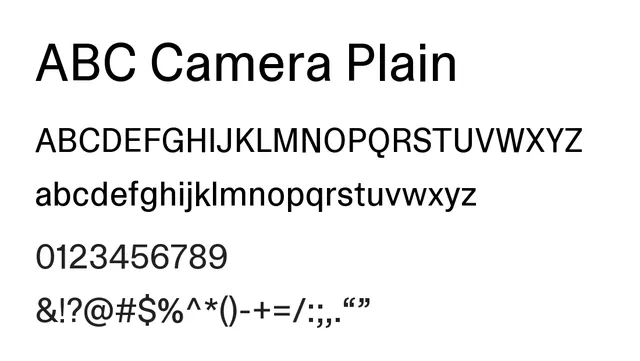 ABC Camera Plain, modern, clean