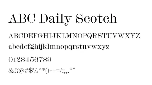 ABC Daily Scotch, elegant, editorial