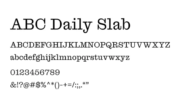 ABC Daily Slab, modern, clean