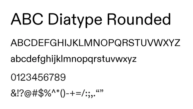 ABC Diatype Rounded, modern, clean