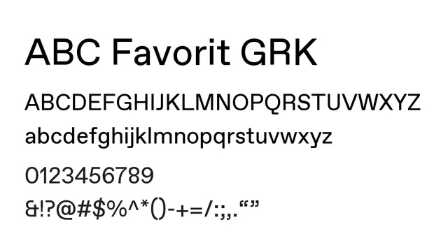 ABC Favorit GRK, modern, clean