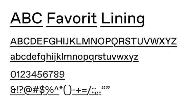 ABC Favorit Lining, modern, geometric