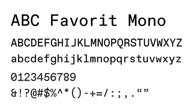 ABC Favorit Mono, modern, technical