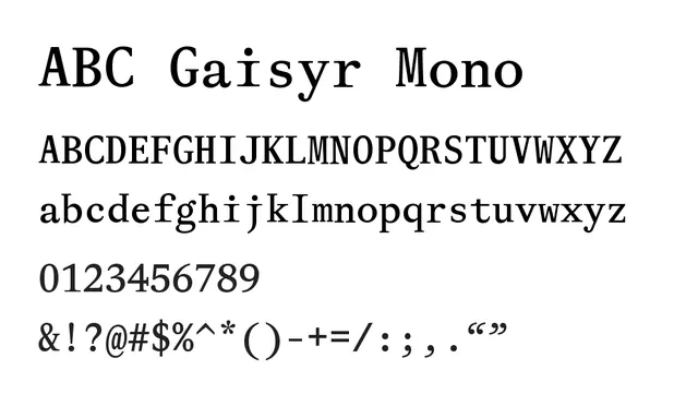 ABC Gaisyr Mono, technical, structured