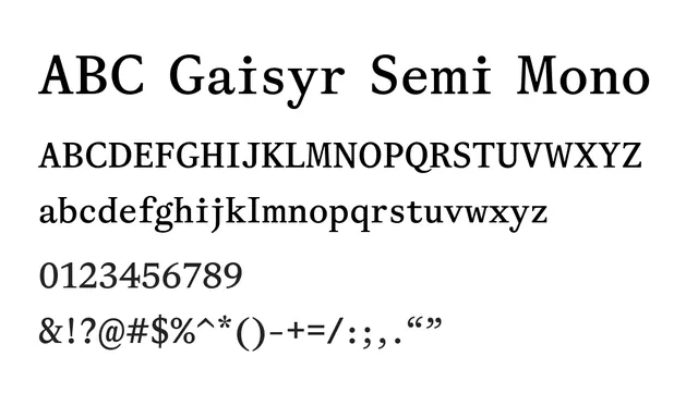 ABC Gaisyr Semi Mono, balanced, practical
