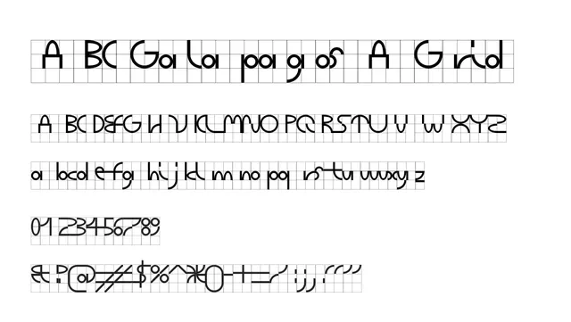ABC Galapagos A Grid, modern, systematic