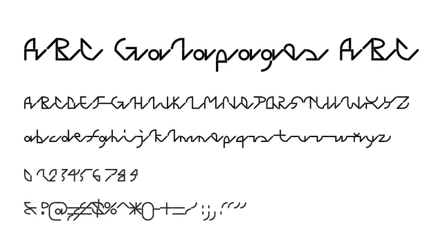 ABC Galapagos ABC, elegant, flowing