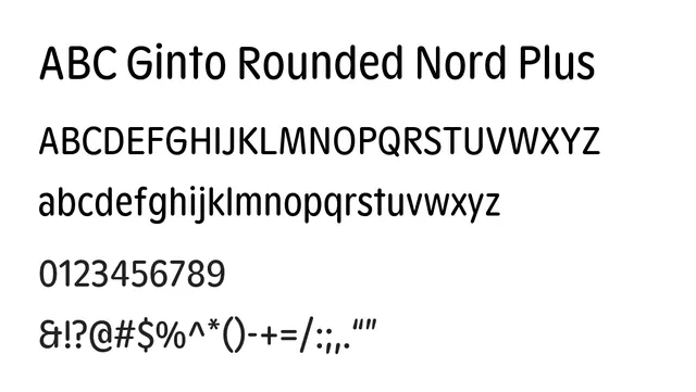 ABC Ginto Rounded Nord Plus, modern, friendly
