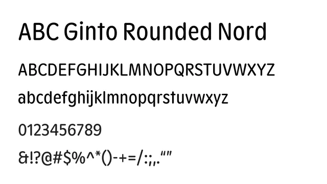 ABC Ginto Rounded Nord, modern, friendly