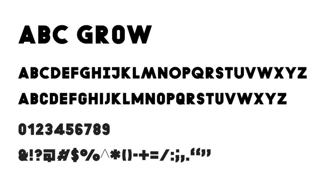 ABC Grow, bold, geometric