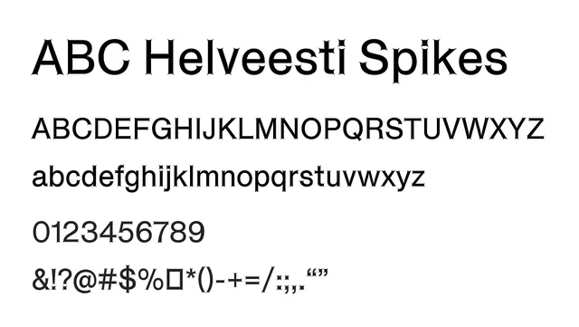 ABC Helveesti Spikes, modern, edgy