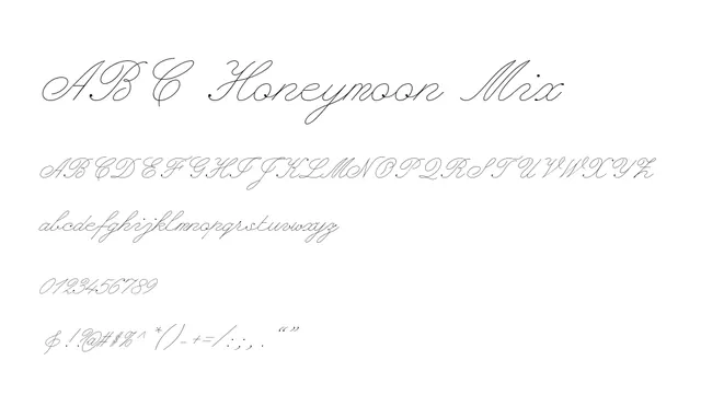 ABC Honeymoon Mix, elegant, flourished