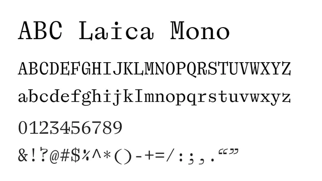 ABC Laica Mono, technical, clean