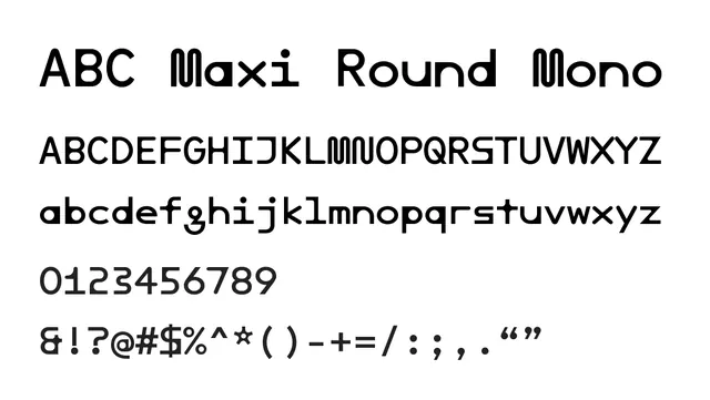 ABC Maxi Round Mono, modern, technical