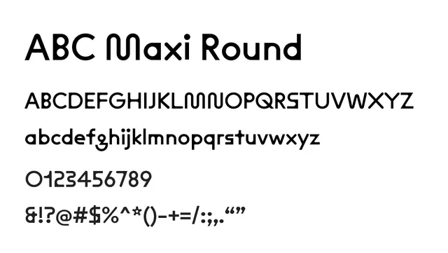 ABC Maxi Round, modern, friendly