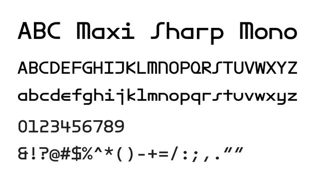ABC Maxi Sharp Mono, modern, technical