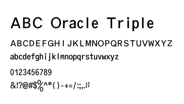 ABC Oracle Triple, technical, modern
