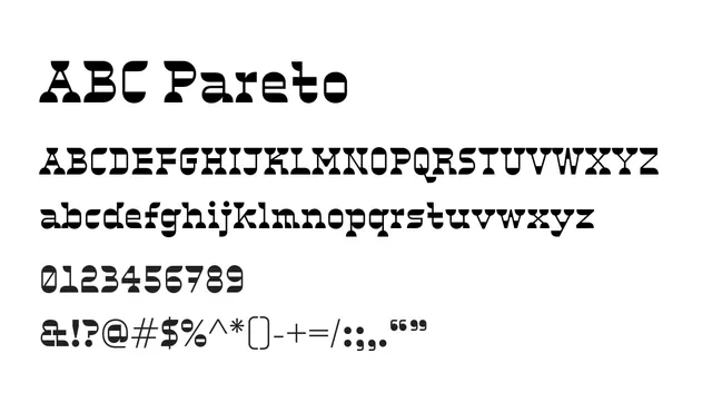 ABC Pareto, bold, brutalist