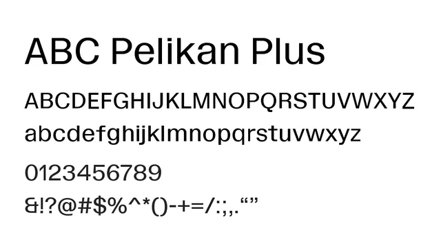 ABC Pelikan Plus, modern, clean